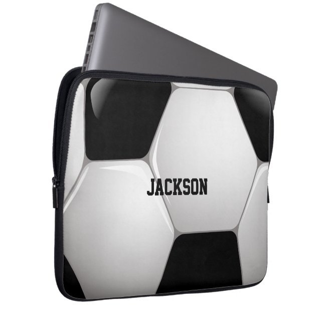Customizable Football Soccer Ball Laptop Sleeve (Front Right)