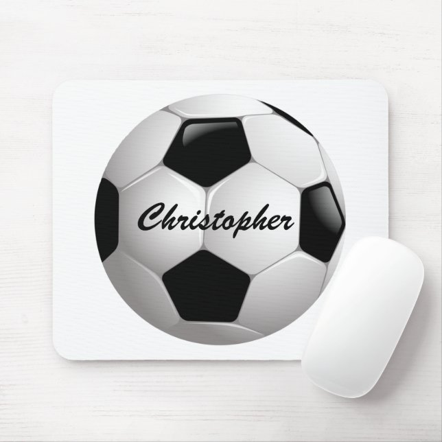 Customizable Football Soccer Ball Mouse Pad (With Mouse)