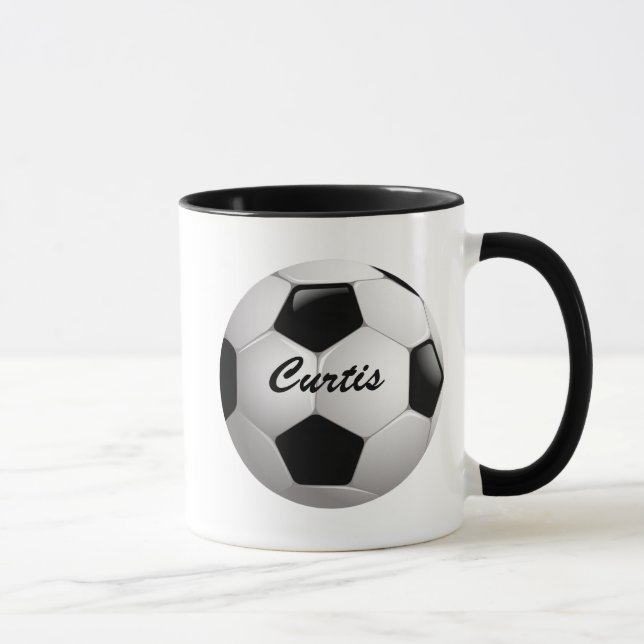 Customizable Football Soccer Ball Mug (Right)