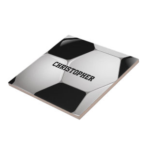 Customizable Football Soccer Ball Tile