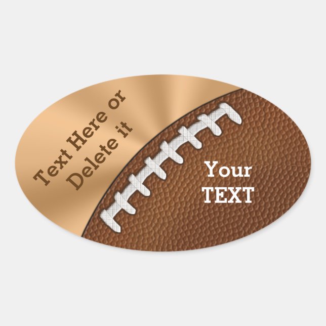 Customizable Football Stickers for Kids and Adults (Front)