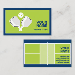 Customizable for pickleball coach business card
