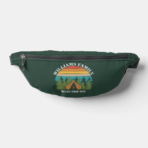 Customizable Forest friends Sunset Camping Tent Fanny Pack