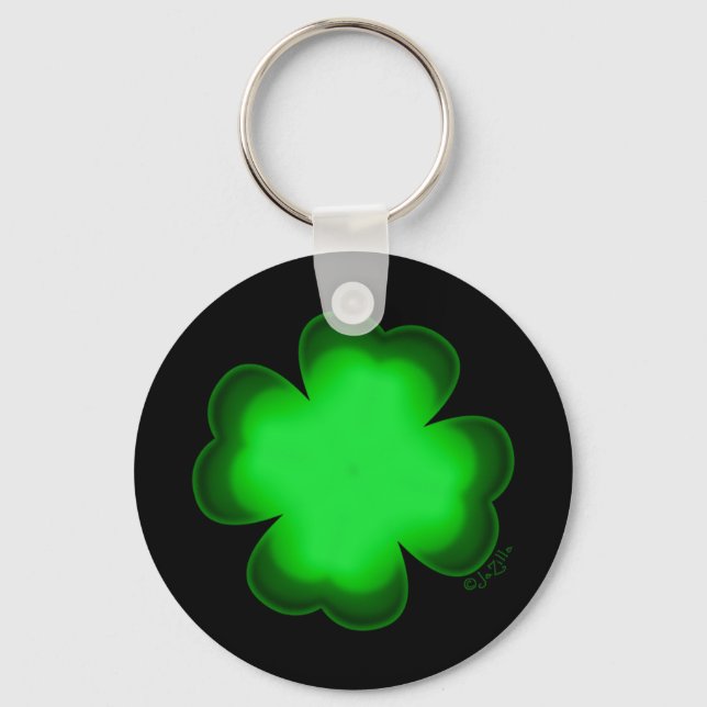 Customizable Four Leaf Clover Keychain (Front)