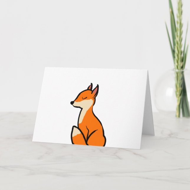 Customizable Fox Holiday Card (Front)
