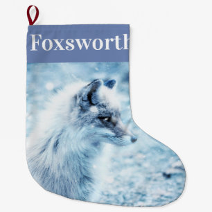 Customizable Fox Large Christmas Stocking