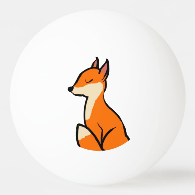 Customizable Fox Ping Pong Ball (Front)