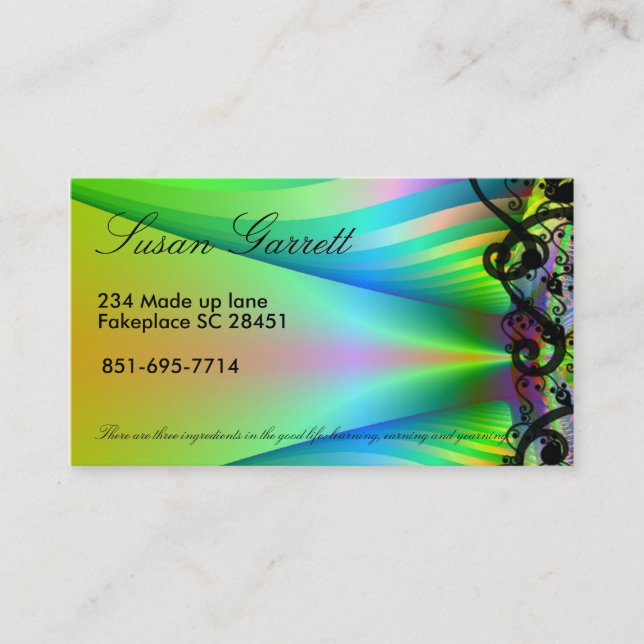 customizable fractal business card (Front)