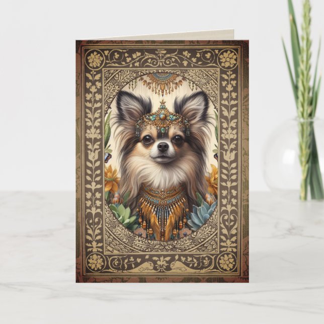 Customizable Framed Birthday Card Chihuahua (Front)