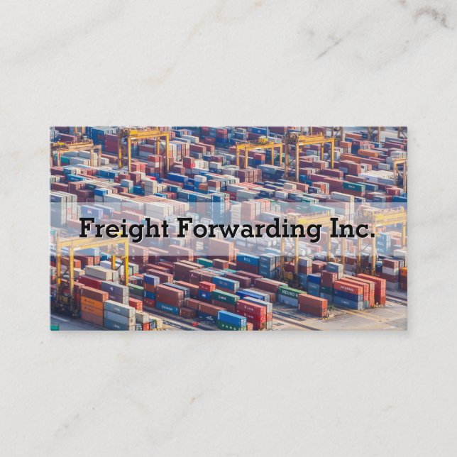 Customizable Freight Transport Container Business Card (Front)