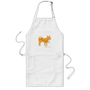 Customizable French Bulldog Pastel Orange Apron