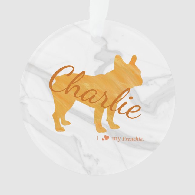 Customizable French Bulldog Pastel Orange Frenchie (devant)