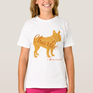 Customizable French Bulldog Pastel Orange T-Shirt
