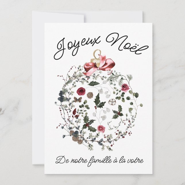 Customizable French Christmas Card (Front)