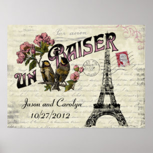Customizable French Vintage Love Poster