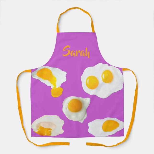 Customizable Fried Eggs  Apron (Front)