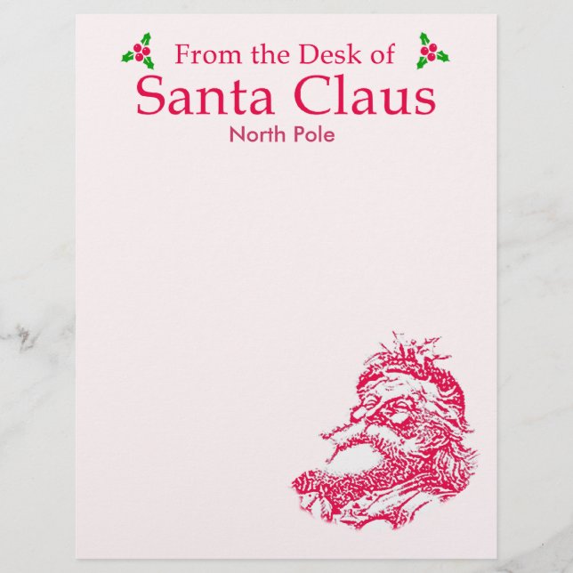 Customizable From the Desk of Santa Claus (Front)