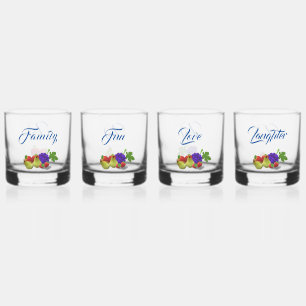 Customizable Fruit Themed Drinkware Set Whiskey Glass