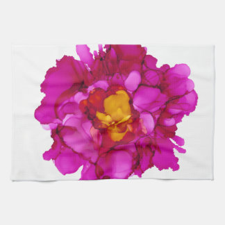 Customizable!!!  fuchsia peony-large flower- kitchen towel