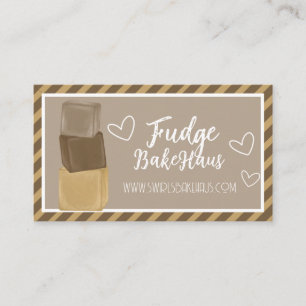 Customizable Fudge Business Cards