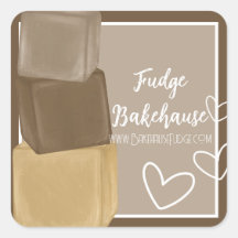 Customizable Fudge Business Stickers
