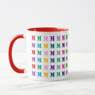 Customizable Fun Colorful Kids Monogram Mug