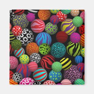 Customizable Fun & Colourful Balls Magnet