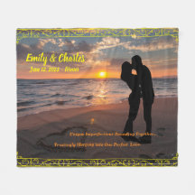 Customizable Fun Wedding Gift Fleece Blanket