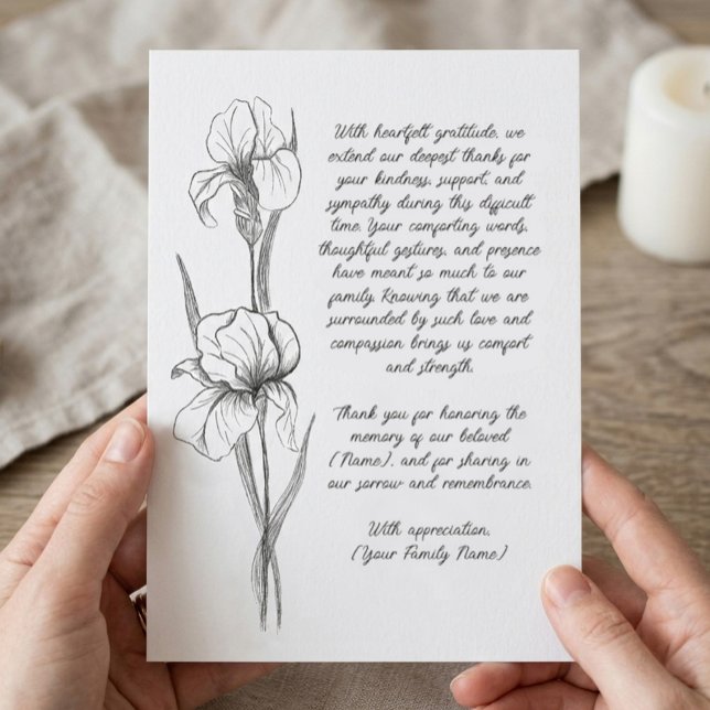 Customizable Funeral Thank You Card (Creator Uploaded)