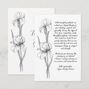 Customizable Funeral Thank You Card