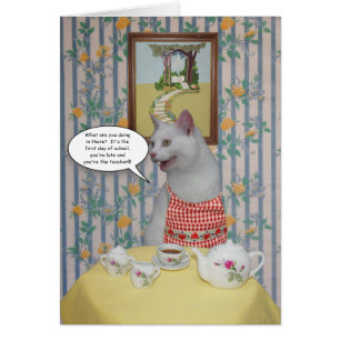 Customizable Funny Cats Back to School Card