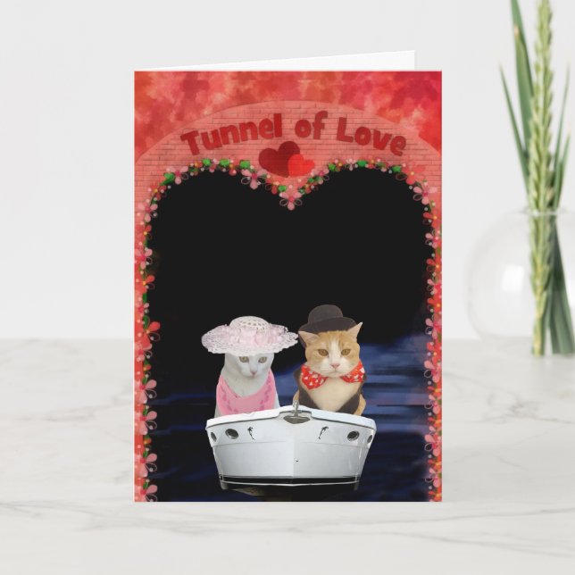Customizable Funny Cats Holiday Card (Front)