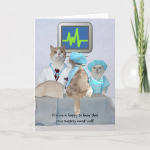 Customizable Funny Cats/Kitties Get Well Card