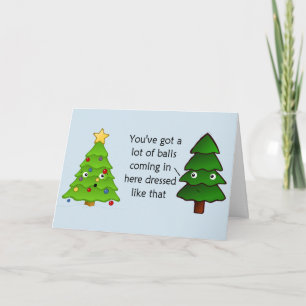 Customizable Funny Christmas Tree Holiday Card