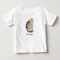 Customizable Funny Cute Smiling Cat Baby Bib