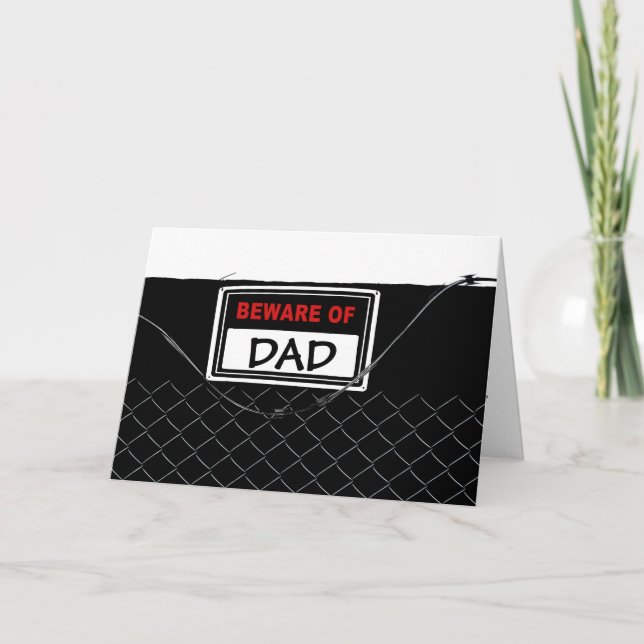 Customizable Funny Cute Unique Father's Day Card (Front)
