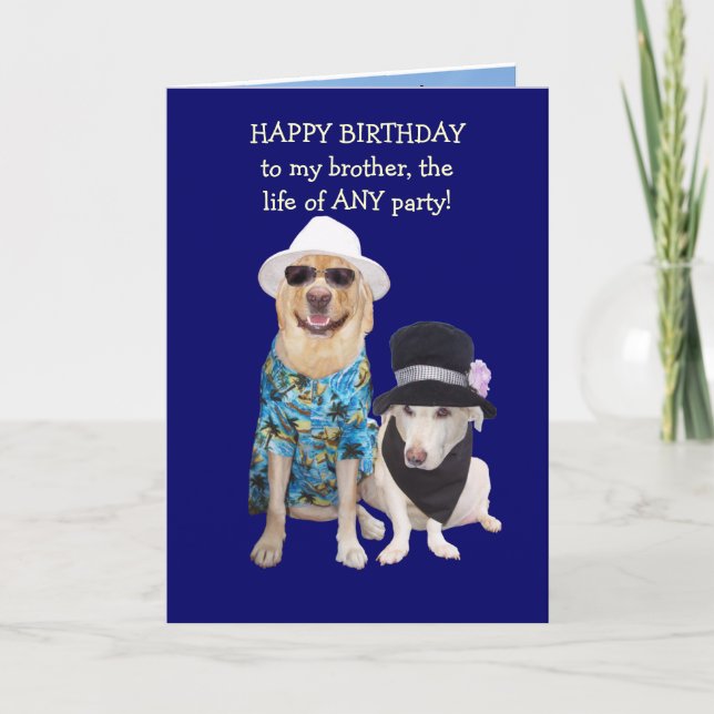 Customizable Funny Dog/Lab Birthday Card (Front)