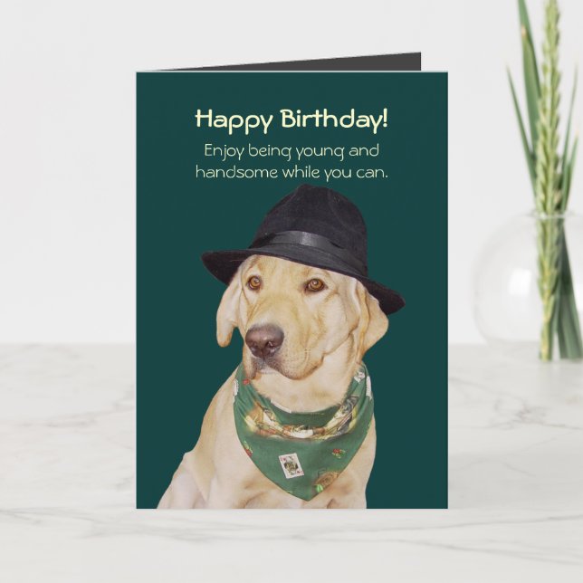 Customizable Funny Dog/Lab Card for Guy (Front)