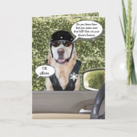 Customizable Funny Dog Motorcycle Cop Birthday