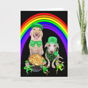 Customizable Funny Dogs/Lab St. Patrick Card