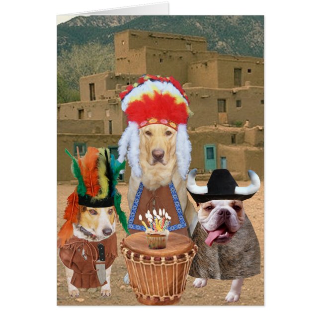 Customizable Funny Dogs Native American Theme (Front)