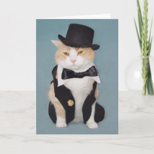 Customizable Funny Formal Cat/Kitty Card