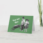 Customizable Funny Gardening Cats Card<br><div class="desc">Customize with your own text to suit any occasion.</div>