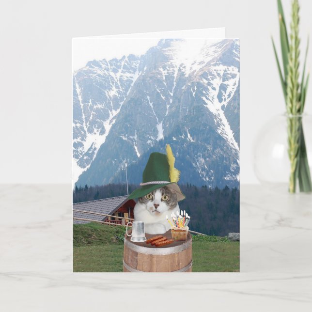 Customizable Funny German Cat/Kitty Card (Front)