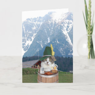 Customizable Funny German Cat/Kitty Card