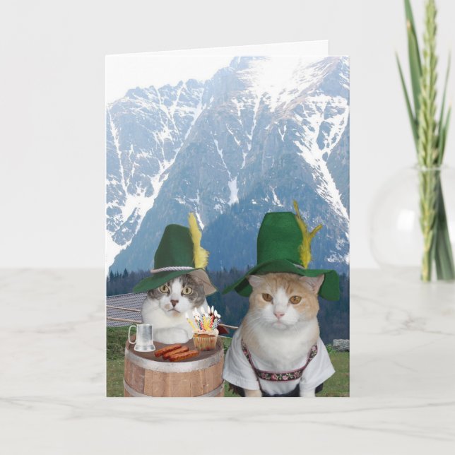 Customizable Funny German Cats/Kitties Card (Front)