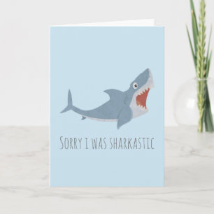 Customizable Funny Great White Shark Note Card