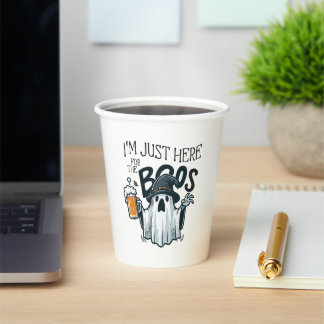 Customizable Funny Halloween beer drinkware Paper Cups