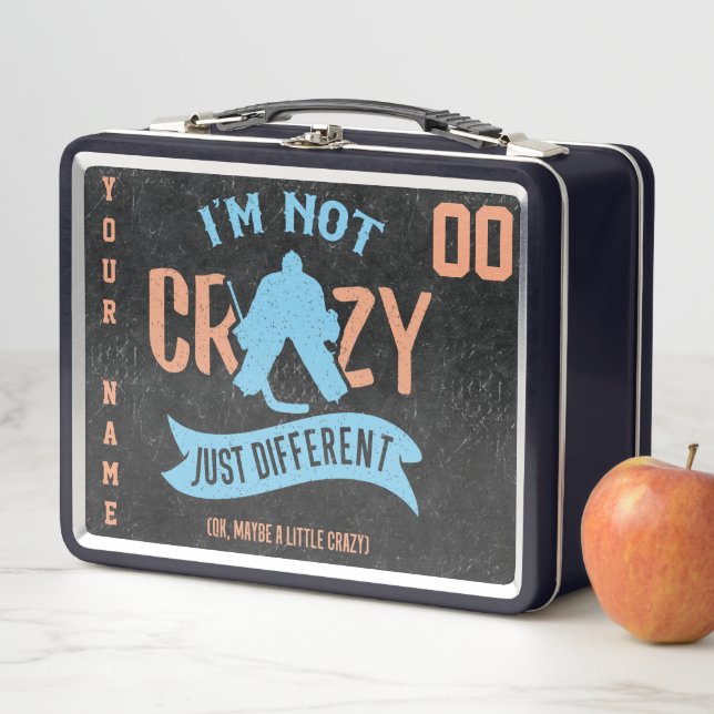 Customizable Funny Hockey Goalie Lunch Box (In Situ)