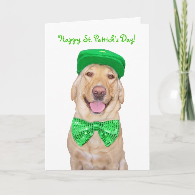 Customizable Funny Lab in Green Card (Front)